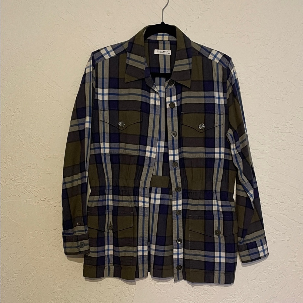 Equipment Monroe Plaid Button Down Jacket Size M - image 1